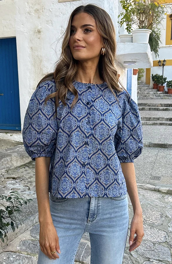 Van Elsen | Abbey Blouse met Pofmouwen