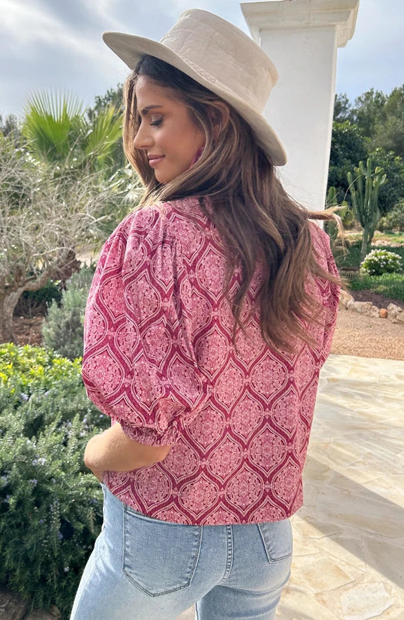 Van Elsen | Abbey Blouse met Pofmouwen
