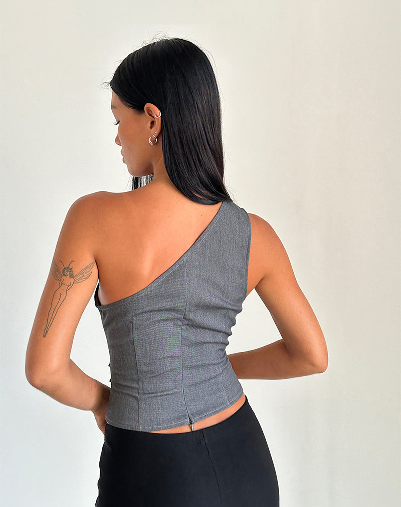Van Elsen | One-Shoulder Top met Tailleband