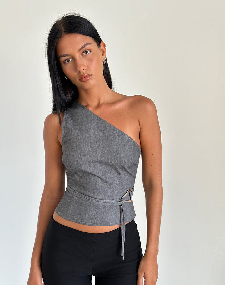 Van Elsen | One-Shoulder Top met Tailleband